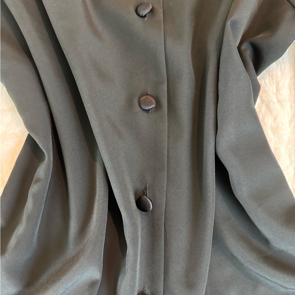 Apparenza Black Fitted Button Down Blouse - Picture 3 of 7